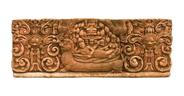 Cama king de piedra arenisca tallada 1 — Foto de Stock