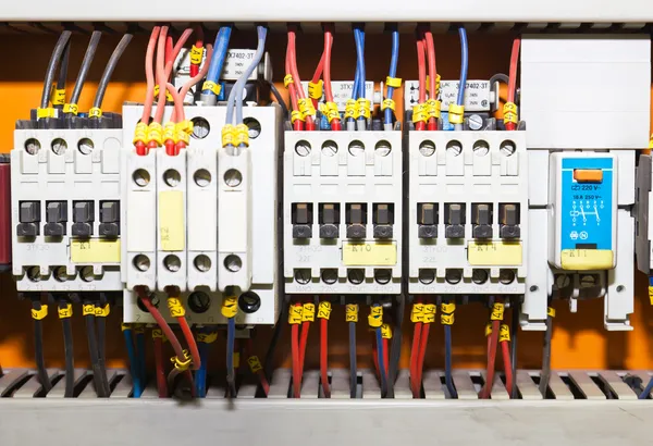 Control panel with circuit-breakers1 — Stock Photo, Image
