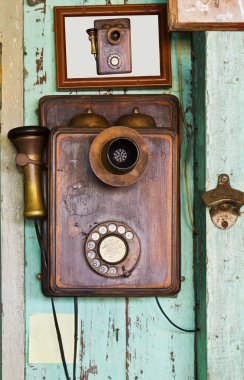 An old telephone vintage clipart