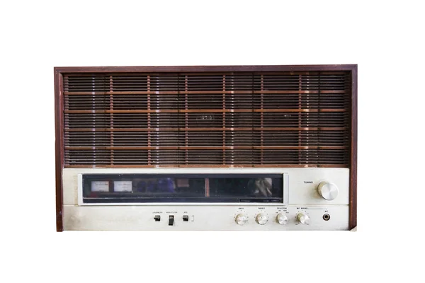 Старе радіо ізольоване на білому — стокове фото