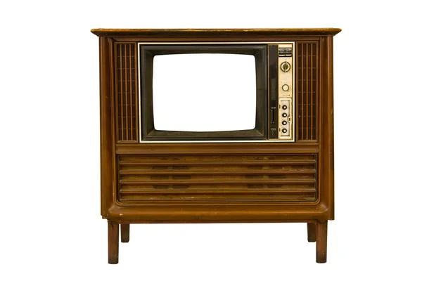 Retro starodawny telewizji — Zdjęcie stockowe