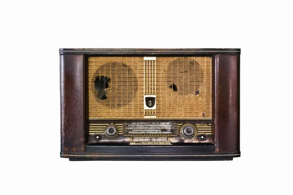 Altes Radio isoliert — Stockfoto