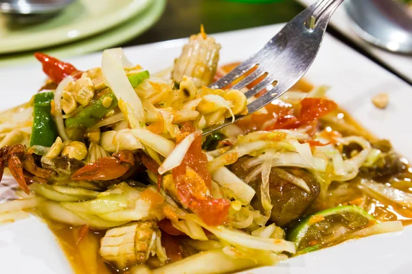 Thajské jídlo / somtum — Stock fotografie