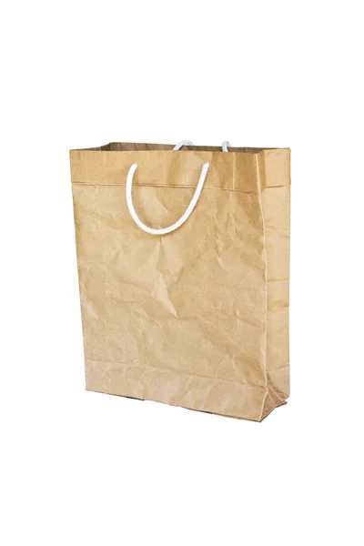 Brown Crumpled paper Bag — Stock Photo, Image