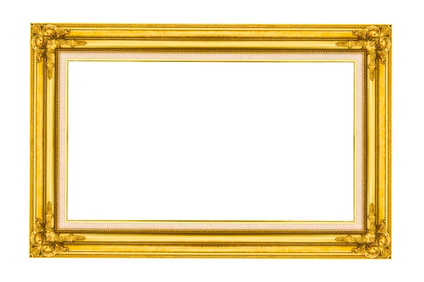 Zlatá dřevěný fotorámeček — Stock fotografie