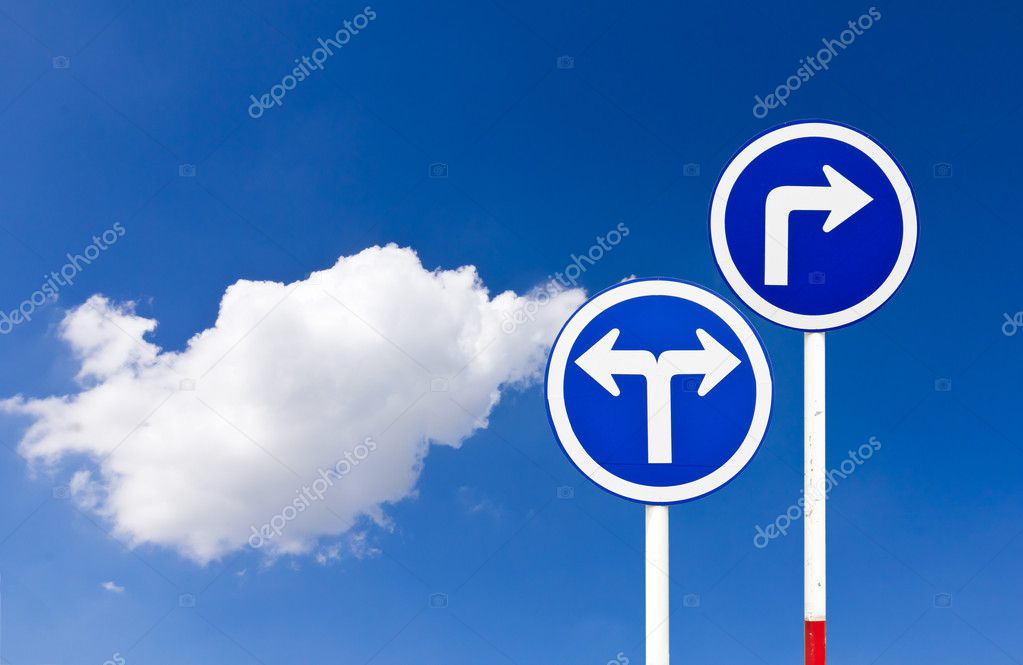 Curved Road Traffic Sign turn right2