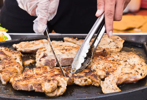 Grilled steaks — Stock Photo, Image