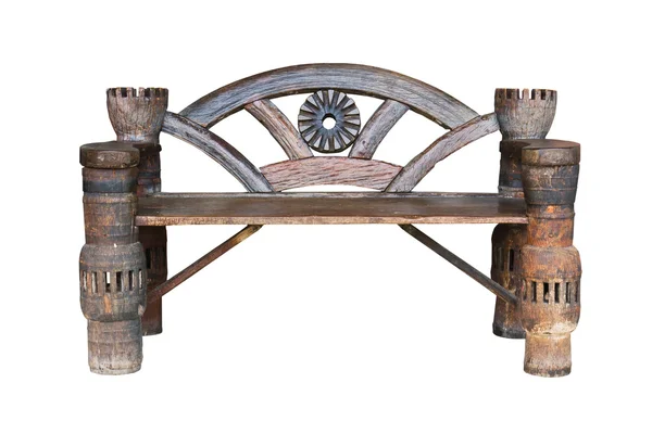 Sztuka drewniany fotel — Zdjęcie stockowe