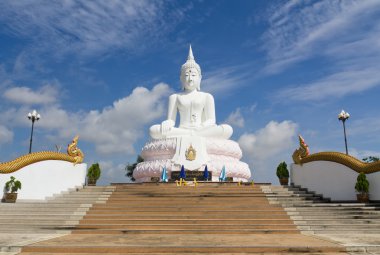 White Buddha statue clipart