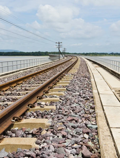 Järnväg spår curving1 — Stockfoto