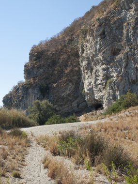 Kum yol Marinello Sicilya İtalya'nın gölleri