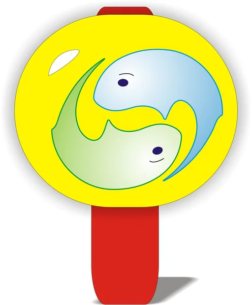 Logga på en horoskop fisk Royaltyfria Stockfoton