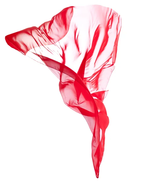 Tecido voador vermelho isolado — Fotografia de Stock