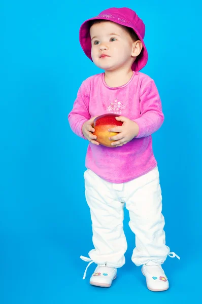 Bambino con mela — Foto Stock