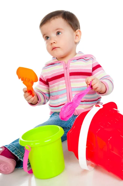 Małe dziecko gra — Zdjęcie stockowe