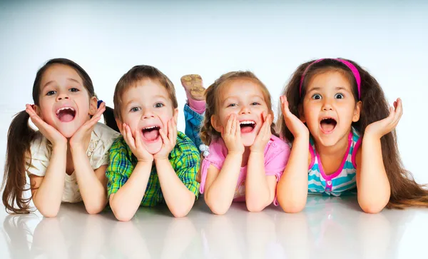 Small Laughing kids Stock Photo