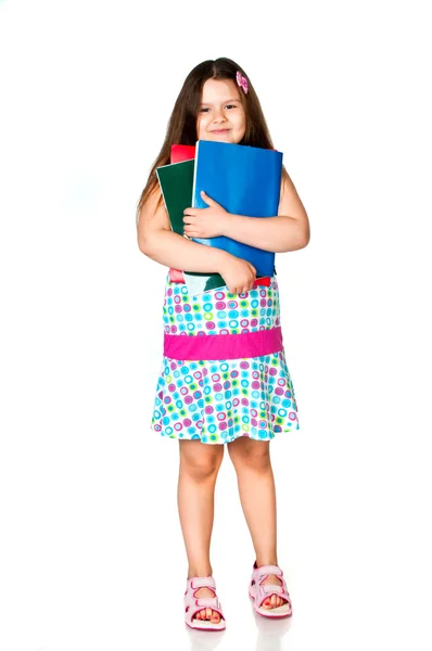 Κορίτσι με τα σημειωματάρια — Φωτογραφία Αρχείου