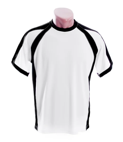 Wit t-shirt met zwarte strepen — Stockfoto
