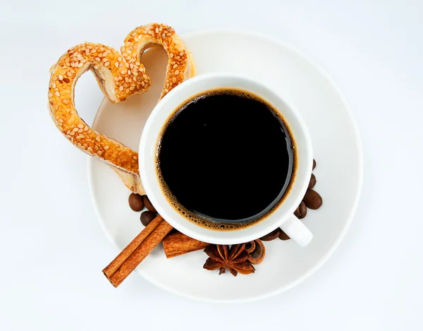 Ciastka i kawę — Zdjęcie stockowe