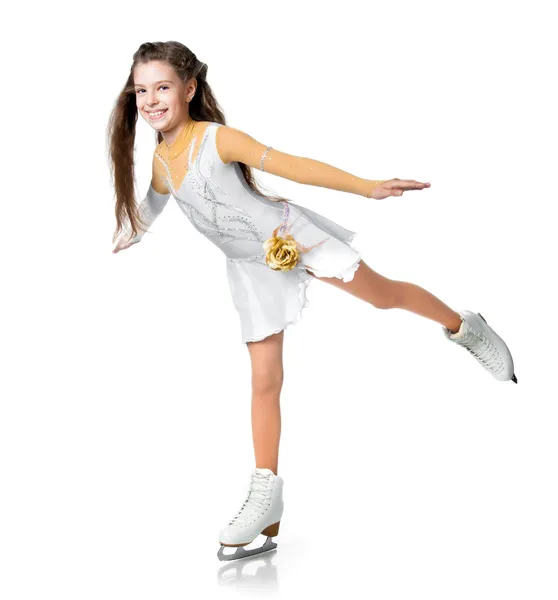 Девушка на коньках — стоковое фото