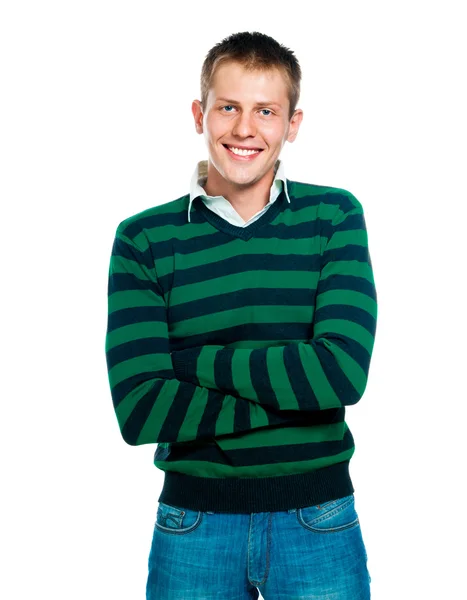Young man looks into the camera — Stock Photo, Image