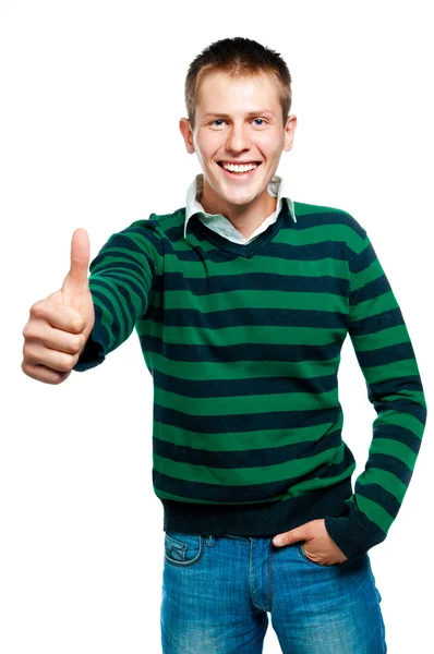 Student with thumb up — Stock Photo, Image