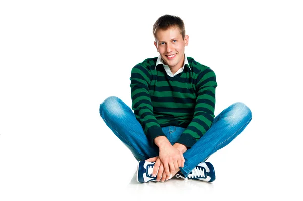 Young man looks into the camera — Stock Photo, Image