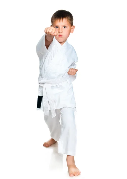 Kleine jongen in een kimono — Stockfoto