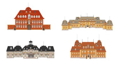 Four palaces vector clipart