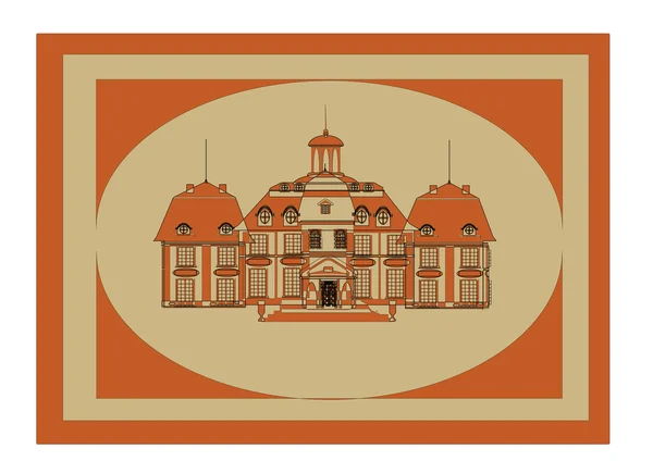 Picture of the old castle. Vector — Stock Vector