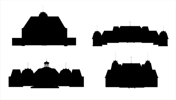 Silhouettes de châteaux vecteur — Image vectorielle