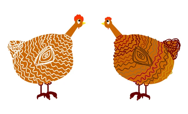Pollo, ilustración vectorial — Vector de stock