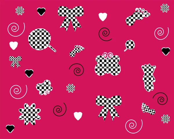 Seamless pink wallpapers patterns vector — Stock Vector