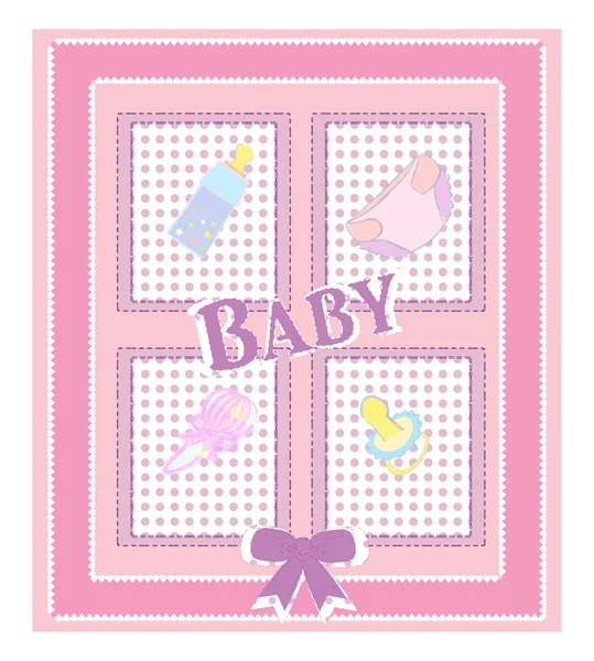Κάρτα φορέα για ντους μωρών — Διανυσματικό Αρχείο