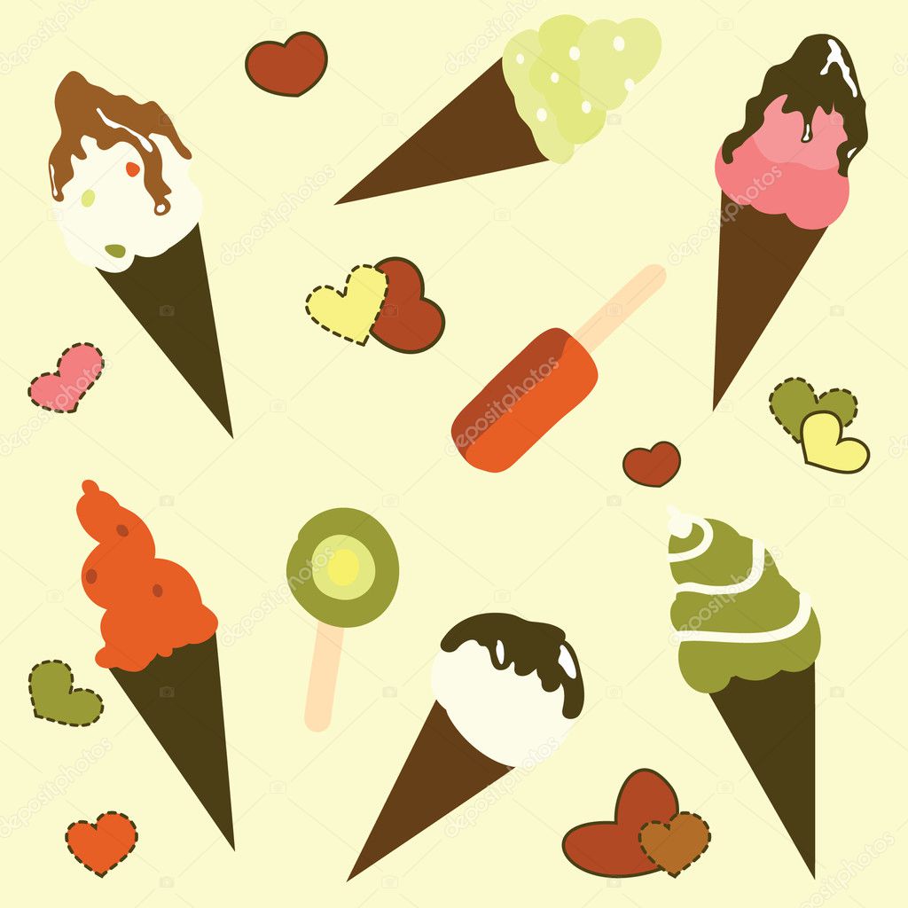 Ice cream background — Stock Vector © teia #5821754