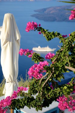 Idylle auf dem Balkon - Santorin - Griechenland clipart