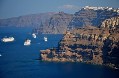 fira - kasaba - griechenland içinde kreuzfahrtschiffe