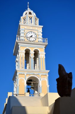 Katholische kathedrale, fira - kasaba - griechenland