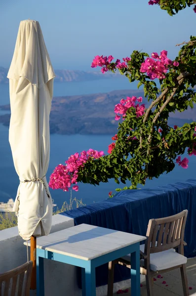 Idylle auf dem Balkon Santorin Griechenland — Fotografia de Stock