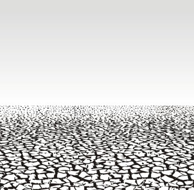 Cracked ground - dry season clipart