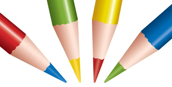 Vector lápices de colores extraños — Vector de stock