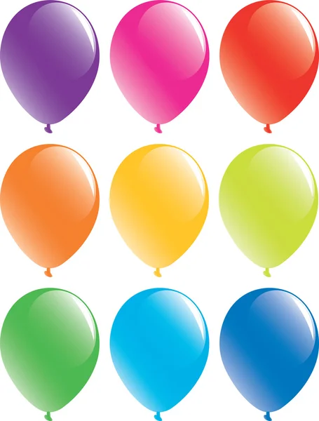 Set of colorful balloons — Stock Vector