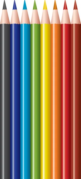 Set vettoriale di matite colorate — Vettoriale Stock