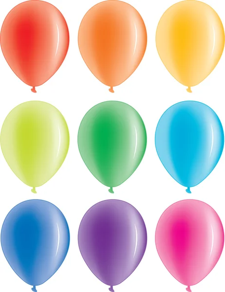 Set of colorful balloons — Stock Vector