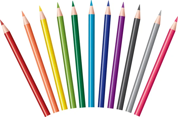 向量组的彩色铅笔 — 图库矢量图片