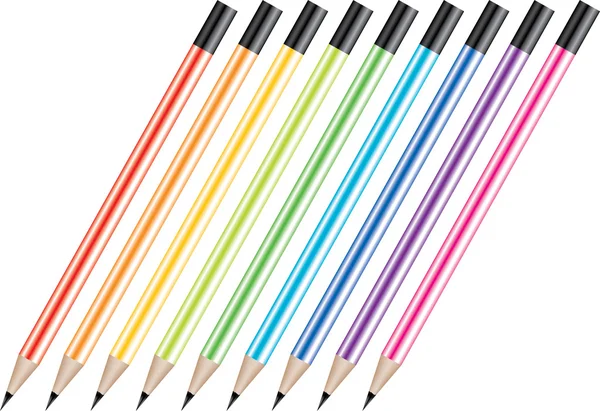 Ensemble vectoriel de crayons de plomb — Image vectorielle
