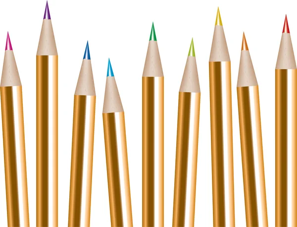 Ramo vectorial de lápices de colores — Vector de stock