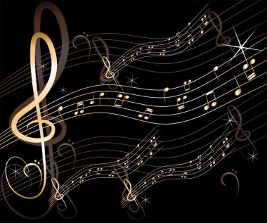 Vector abstract music background clipart