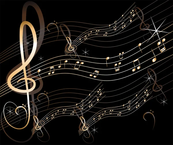 Vector abstract music background — Stock Vector