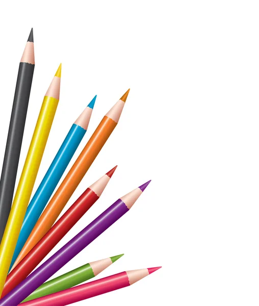 Vektor színes ceruzák Stock Illusztrációk